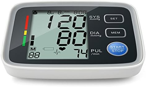 Yxbaby Digital Arm Sphygmomanometerblood Pressure Monitor Pulse Rate Detecting Large LCD Screen Health Care Monitoring Meter Black