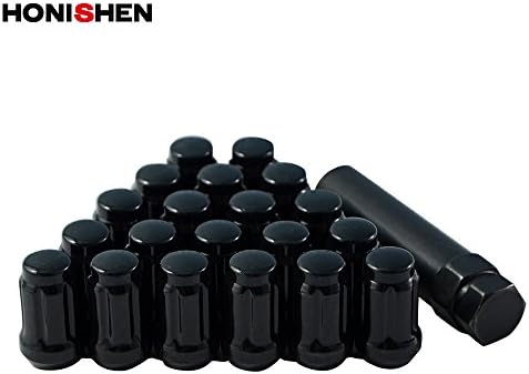 Hongsheng Black 6 Spline Drive/Tuner Wheel/Lug Nuts,1.35" Tall (12x1.5)
