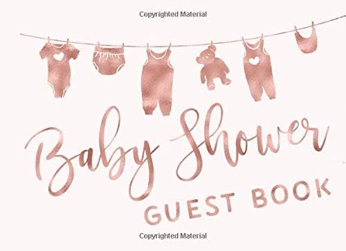 Gigis PublishBaby Shower Guest Book: Cute Pink and Rose Gold Baby Clothes Baby Shower Guest Book And Gift Recorder