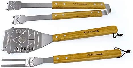 BRISA VW Collection, Volkswagen Stainless Steel Grill Cutlery Set, Tongs, Fork - Image 3
