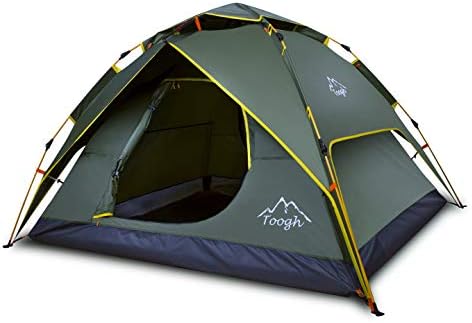 Toogh 2-3 Person Camping Tent Backpacking Tent Automatic Instant Pop Up Tent for Outdoor Sports