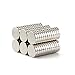ZJWEI Small Multi-Use Refrigerator Magnets for Refrigerator, Science, Crafts - Tiny Round Disc, Sliver, 10MM x 1MM - Approximately, 60Pcs