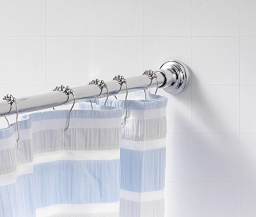 Cascading Steps in Polished Chrome, Shower Curtain or Window Drapery Tension Rod by AMG, 42" to 72" - Thumbnail 2