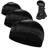 3PCS Silky Stocking Wave Caps, Compression Cap for