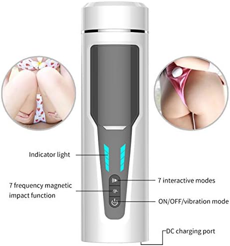 Ehgntijkmjiali Male Delayed Training Aírcräft Cup with 7 Different Vibrǎtion Mode for Male Couples (Color : White)