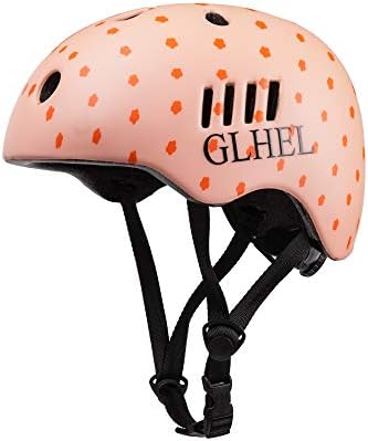 GLHEL Skateboard Helmet Impact Resistance Safe Helmet Multi Sport for Bike, Skates, Skateboards & Scooter Certified CPSC Adult&Kids Adjustable Dial Helmet with Multiple Colors&Sizes