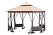 Sunjoy Octagonal Patio Softtop Gazebo with Netting,Wicker Pannels,Brown