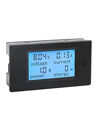 Medidor de corriente CC DROK LCD Display Digital Multímetro 6.5 100V 24V 36V 48V 60V 20A Voltaje Corriente Energía Medidor Amperímetro Voltímetro Monitor de Batería