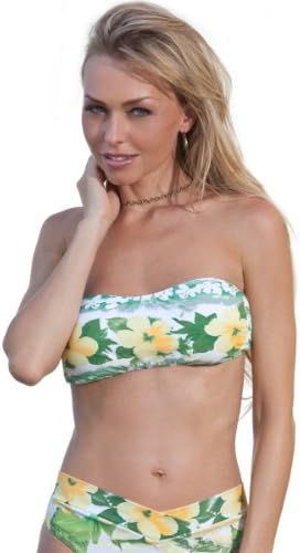 Blue Sky Swimwear Women's Flower Power Strapless Tube Top (Top Only Size XL)