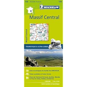 MASSIF CENTRAL 11130 CARTE MICHELIN KAART ZOOM