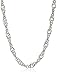 Amazon Collection Sterling Silver Italian 1.4 mm Singapore-Chain Necklace