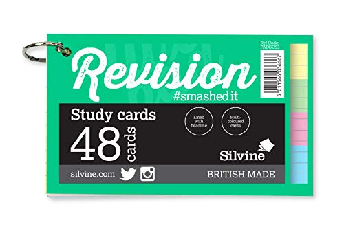 Luxpad 5x3" Ringbound Revision & Presentation Cards - Assorted Colours. 48 Lined Cards Per Pad.