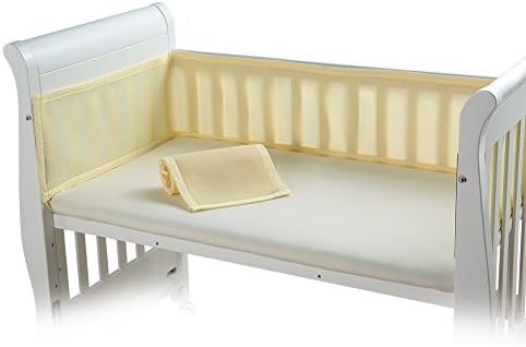 Bahokids Baby Crib Bumper Bedding Set 3D Mesh Pads for Baby Crib Boys Girls Unisex Soft Breathable Square Cirb bumoper Kit