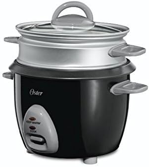 Oster - CKSTRCMS65 - 3 - Cup Uncooked resulting in 6 - Cup Cooked Rice Cooker with Steam Tray, Black .