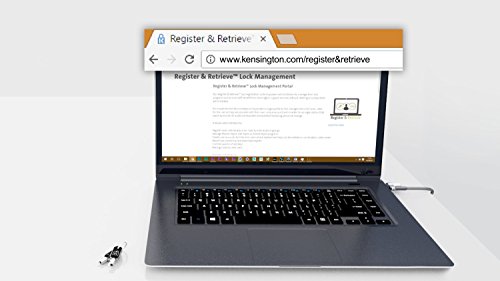 Kensington N17 Keyed Laptop Lock for Dell Devices, Black and Silver (K64440WW)