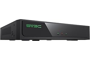 SV3C 4K 16 Channel POE NVR, 8Port Network Video Recorder for Home Security Camera System, Support 12MP/8MP/6MP/5MP/4MP/3MP/1080P/960P IP Camera, Remote Access, 24/7 Recording, Up to 16TB HDD Slot