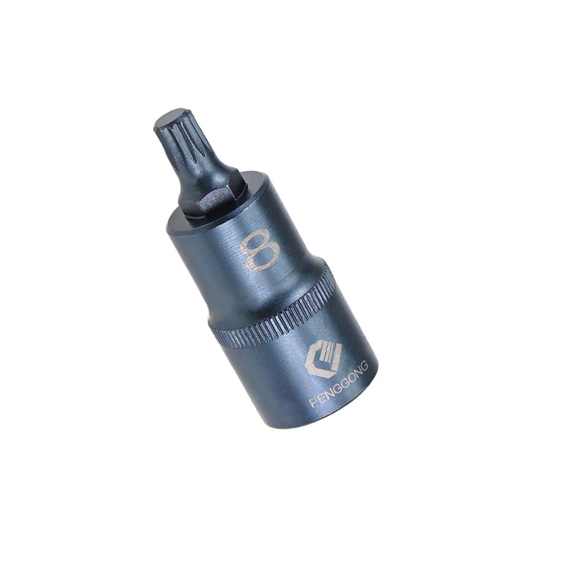 TA-VIGOR Triple Square Spline Bit Socket, 1/2" Drive x M8 (8mm) CR-V Key Socket, Premium S2 Steel Bits, Bit with 2" Length for Car, Trucks, Bike Repair(for Hand Use Only)