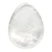 QGEM Clear Quartz Carved Thumb Worry Stone Healing Crystals Pocket Palm Stone W/Box