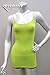 Womens 2 Pk Soft Cotton Plain Long Tunic Cami Tank Top with Adjustable Straps