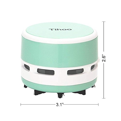 PRINTEMPS Portable Mini Desktop Vacuum Cleaner Handheld Cleaning Assistance for Office, Home, Keyboard (Green) - Thumbnail 3