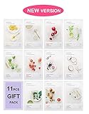 [New Upgraded] Innisfree Mask It's Real Squeeze Mask, now called My Real Squeeze Mask(Natural Cellulose Beauty Korean Face Sheet Masks 11pcs Custom Packaged in FACIAL-MASK Gift Pack)