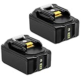 2PACK 6.0Ah BL1860B Replace for Makita 18V Battery with LED Indicator BL1860 BL1850 BL1840 BL1830 LXT-400 194204-5 Series Cordless Power Tools Battery
