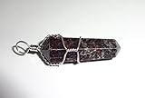 1pc Black Tourmaline Premium Crystal Cut Healing Gemstone Wire Wrapped with Loop Point Pendant