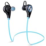 Bluetooth Earphones for Iphone 7 Iphone 7 Plus, Wontechmi Wireless 4.1 Bluetooth Sports Headsets,Premium Sound with Bass, Ergonomic Design, Compatible with iPhone 6s, 6s Plus and Android Blue