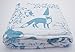 Clover & Sage Organic Muslin Baby Toddler Blanket - 100% Hypoallergenic Cotton Bed Blankets - Blue Forest