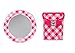 LockerLookz Pink Gingham Locker Bin and Mirror Set (2 Piece Bundle)