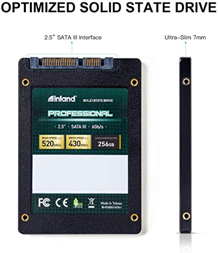 INLAND Professional 3 Pack 256GB SSD SATA III 6Gb/s 2.5