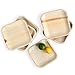 Leafily Palm Leaf Plates - 8 inch Square - Heavy Duty - Elegant - 100% Compostable - Better than Bamboo or Wood - Disposable - Biodegradable - Premium Party Plates - USDA Certified - 22 Count