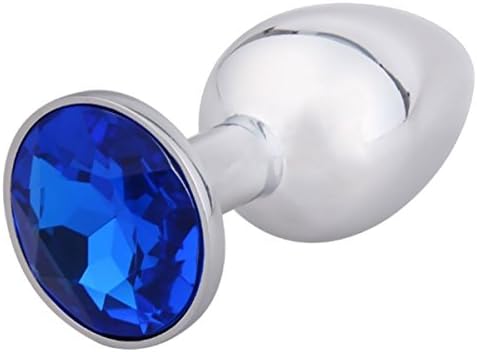 Xindana Jeweled Stainless Steel Plug Anales Training Sets Medium Size (Blue)