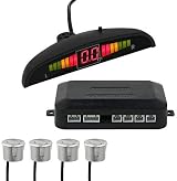 AUTOUTLET DC 12V Car Rear Reverse Parking 4 Sensors LCD Display Buzzer Kit