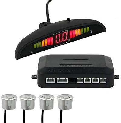 AUTOUTLET DC 12V Car Rear Reverse Parking 4 Sensors LCD Display Buzzer Kit