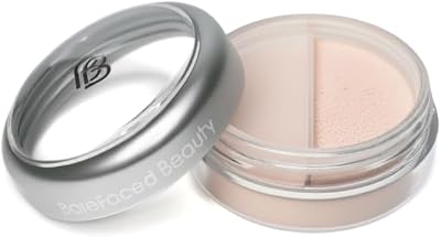 BareFaced Beauty Natural Mineral Finishing Powder 10g English Rose Oil Control