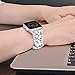 iiteeology Compatible with Apple Watch Band 46mm 45mm 44mm 42mm, Glitter Shiny Bling Leather Band for iWatch Series 10/9/8/7/6/5/4/3/2/1/SE - Silver
