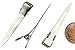 HipGirl 45 mm Single Prong Pinch Alligator Hair Clips, Silver, 6 Ounce