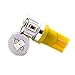 Alla Lighting High Power 5730 SMD T10 Wedge 194 168 2825 W5W LED Light Bulbs (Yellow)