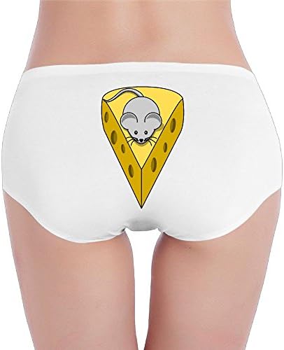 Teesofun Cheese and Mouse Funny Logo Soft Underwear Briefs Pajamas Pyjama Stretchy Panties Knickers Low Waist Underwear For Womens &amp; Girls