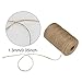 Tenn Well Natural Jute Twine, 2ply 656 Feet Arts and Crafts Jute Rope Industrial Packing Materials Packing String For DIY Crafts, Festive Decoration and Gardening Applications
