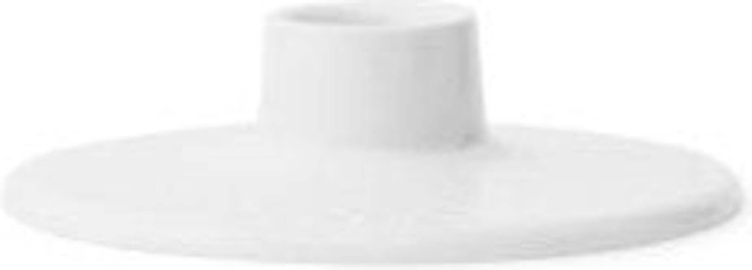 Lyngby Porcelæn Candle Holder H3 cm Rhombe Classic Design, White