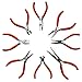 Kurtzy 8 Pack Mini Jewelry Plier Tool Kit Set with Soft Grip Handles - Precision Wire Cutters, Needle, Round & Bent Nose Pliers - Tools For Making Crafts, Beading, Electrical & Electronics
