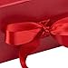 WRAPAHOLIC 2Pcs Red Gift Box with Satin Ribbon, 8x8x4 Inches Collapsible Gift Box with Magnetic Closure for Party, Wedding, Gift Wrap, Bridesmaid Proposal, Storage