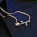 Romantic Rose Anklets women Jewelry - Exquisite 18K Gold Color Electroplate Brass Anklets For women, Great Foot Bracelet Gift For Valentine's Day, Easter, Mother's Day, Birthday, Wedding