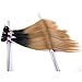 Silky Straight Synthetic Hair Weave 3 Bundles Two Tone Ombre Color T1/27 Heat Resistant Fiber Hair Extensions (16