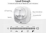 SECRUI Wireless Doorbell Receiver Plug In 52 Chimes 1000ft IP55 White view 2