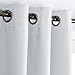 NICETOWN Room Darkening Curtain Panels - Home Fashion Ring Top Thermal Insulated Room Darkening Curtains for Bedroom/Nursery (Greyish White=Light Grey, 2 Panels, 52 inches W x 95 inches)