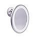 U Reflect 7X Magnifying Lighted Makeup Mirror, Bathroom Vanity Mirror with LED Lights, Dual Power Supply with USB Cable Included, Great for Travel, Powerful Locking Suction Cup, Over 7 Inches Wide