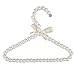 White Faux Pearl Bow Clothes Hangers Hook for Children Kids Bowknot White